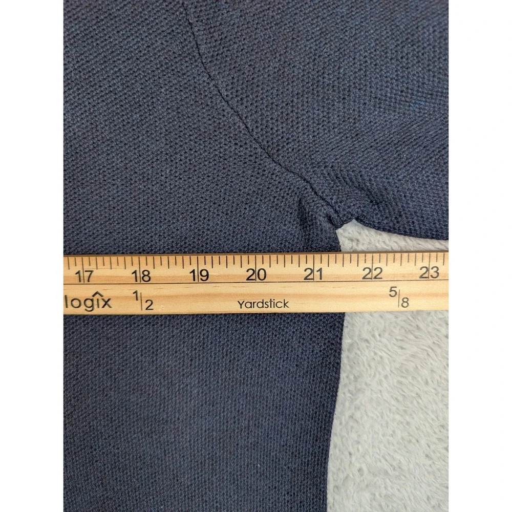 Polo Ralph Lauren Mens Navy Blue 100% Cotton Quarter Zip Pullover Sweater Large